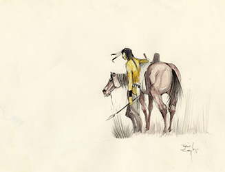 Loinclothed hobby; Obr�zek dne - the picture od the day - �awa rel - art of  Jerome Tiger Richard - The Lost Buffalos