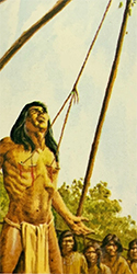 Loinclothed hobby; Obr�zek dne - the picture od the day - �awa rel -  Brooke Bond Red Rose ~ Indians of Canada ~ Tea Sun Dance