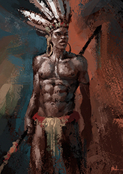 Loinclothed hobby; Obr�zek dne - the picture od the day - �awa rel -  Tribes man - Neil Kairanna