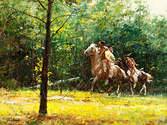 Loinclothed hobby; Obr�zek dne - the picture od the day - �awa rel - Howard Terpning - A Day To Ride