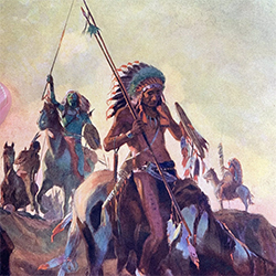 Loinclothed hobby; Obr�zek dne - the picture od the day - �awa rel - D. Edward Kucera - Indians mounted