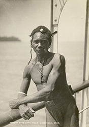 Loinclothed hobby; Obr�zek dne - the picture od the day - �awa rel - J.W. Beattie ~ 1906 - A man from Atta Cove, Malaita, Solomon Islands