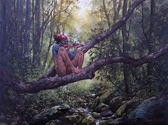 Loinclothed hobby; Obr�zek dne - the picture od the day - �awa rel - Todd Price -  The Hunter - Middle Ohio Territory - 1770s