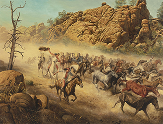 Loinclothed hobby; Obr�zek dne - the picture od the day - �awa rel - Morton K�nstler - Apache Round-Up ~ 1979
