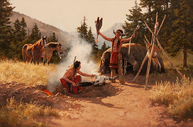 Loinclothed hobby; Obr�z608dne - the picture od the day - �awa rel - Chuck Ren  - Praying for the White Buffalo ~ 1991