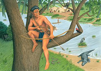 Loinclothed hobby; Obr�zek dne - the picture od the day - �awa rel - Gary Zaboly  - Atakapa Ishak hunter  