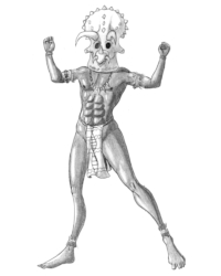 Loinclothed hobby; Obr�zek dne - the picture od the day - �awa rel - Brandon Scott Pilcher - Man with the triceratops mask
