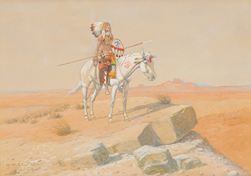 Loinclothed hobby; Obr�zek dne - the picture od the day - �awa rel -  Blackfoot Chief - Olaf Carl Seltzer