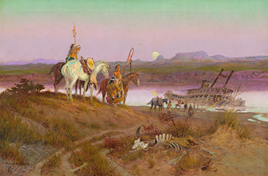 Loinclothed hobby; Obr�zek dne - the picture od the day - �awa rel -  Wreck of the Chippewa - Olaf Carl Seltzer
