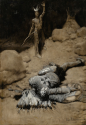 Loinclothed hobby; Obr�zek dne - the picture od the day - �awa rel -   Hiawatha and the Pearl Feather ~ 1902  - Philip R. Goodwin 