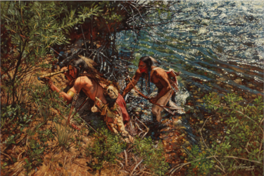 Loinclothed hobby; Obr�zek dne - the picture od the day - �awa rel -  Painting the Shield - Tight Spot  