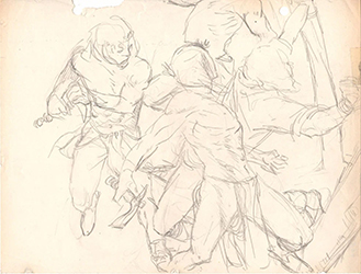 Loinclothed hobby; Obr�zek dne - the picture od the day - �awa rel -  Indians Surround a Captive - Sid Check 