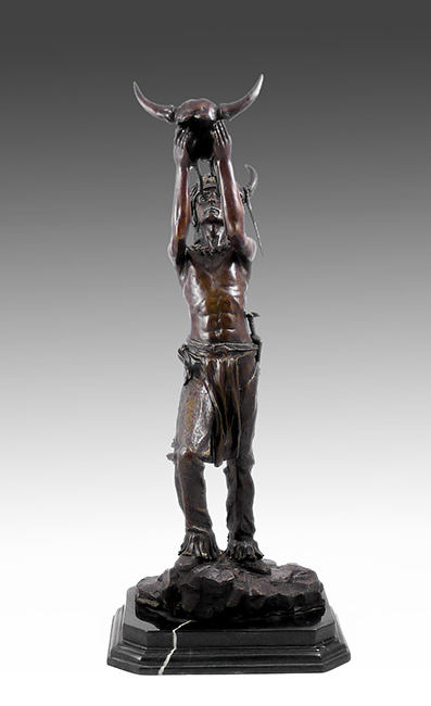 Art of Miguel Lopez Milo ~  Indian Chief Warrior ~ Bronze artwork