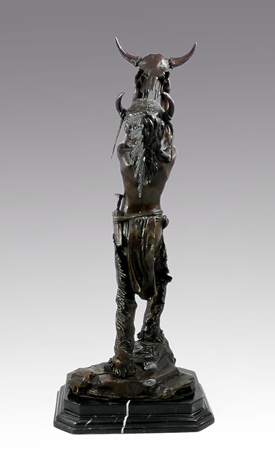 Art of Miguel Lopez Milo ~  Indian Chief Warrior ~ Bronze artwork