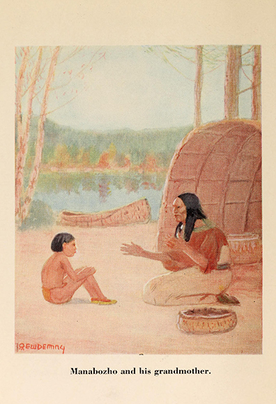 Art of Edwin Willard Deming ~  Manabozho, the Indian's story of Hiawatha