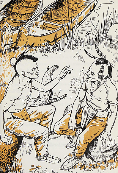 Squanto ~ young Indian hunter, written by Augusta Stevenson, art by Nathan Goldstein