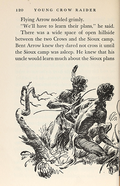 Young Crow raider -  Francis Lynde Kroll, illustrated by Charles H. Geer