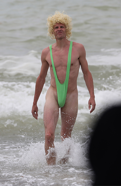 Mankini Borat style on the beach, another style of loincloth<