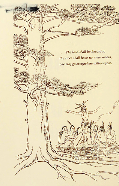 The white roots of peace ~ Paul A. W. Wallace ~ art / illustration by John Kahionhes  (Kahonhes  ~  Ka-Hon-Hes) Fadden