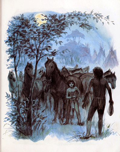 William Cunningham ~ The story of Daniel Boone  ~ art / illustration by  Waine Blickenstaff