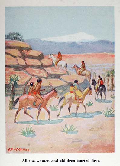 William Cunningham ~ Cosel with Geronimo on his last raid; the story of an Indian boy  ~ art / illustration by  Edwin Willard Deming