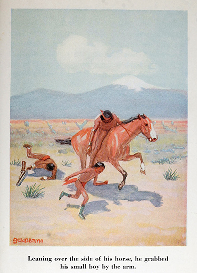 William Cunningham ~ Cosel with Geronimo on his last raid; the story of an Indian boy  ~ art / illustration by  Edwin Willard Deming