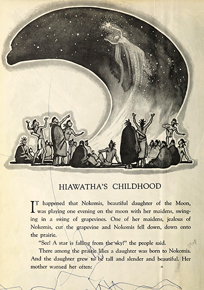 The story of Hiawatha; adapted from Longfellow - Allen  Chaffee - art by Armstrong  Sperry