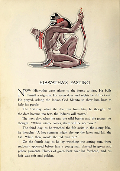 The story of Hiawatha; adapted from Longfellow - Allen  Chaffee - art by Armstrong  Sperry