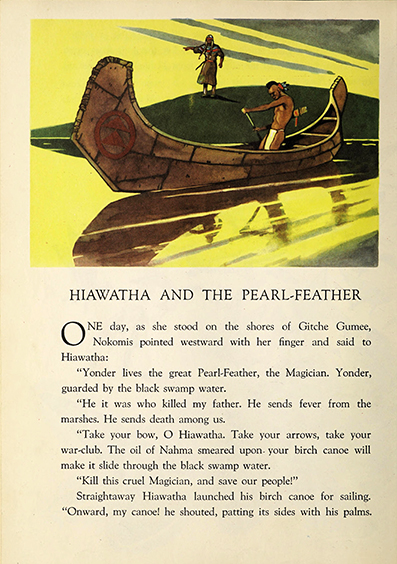 The story of Hiawatha; adapted from Longfellow - Allen  Chaffee - art by Armstrong  Sperry