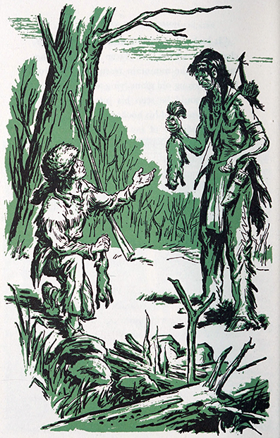 Daniel Boone,  wilderness trailblazer -  Miriam E. Mason, illustrated by Harve Stein, Boston : Houghton Mifflin ~ 1961  