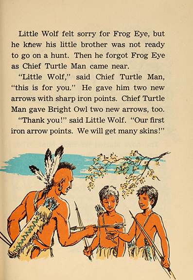 Little Wolf and the thunder stick, by Edna Walker Chandler, illustrated by Jack Merryweather,  Chicago, Benefic Press ~ 1956 