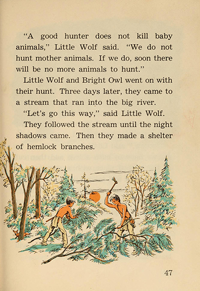 Little Wolf and the thunder stick, by Edna Walker Chandler, illustrated by Jack Merryweather,  Chicago, Benefic Press ~ 1956 