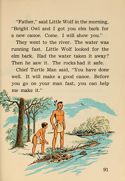 Little Wolf and the thunder stick, by Edna Walker Chandler, illustrated by Jack Merryweather,  Chicago, Benefic Press ~ 1956 