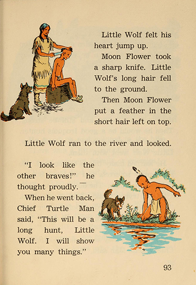 Little Wolf and the thunder stick, by Edna Walker Chandler, illustrated by Jack Merryweather,  Chicago, Benefic Press ~ 1956 