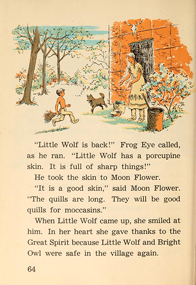 Little Wolf and the thunder stick, by Edna Walker Chandler, illustrated by Jack Merryweather,  Chicago, Benefic Press ~ 1956 
