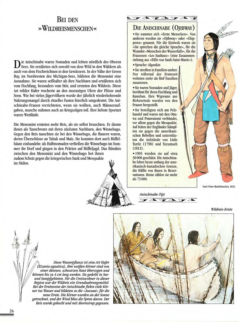 Atlas Der Indianer Nordamerikas, ilustrace: Gilbert Legay