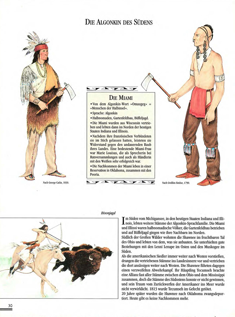 Atlas Der Indianer Nordamerikas, ilustrace: Gilbert Legay