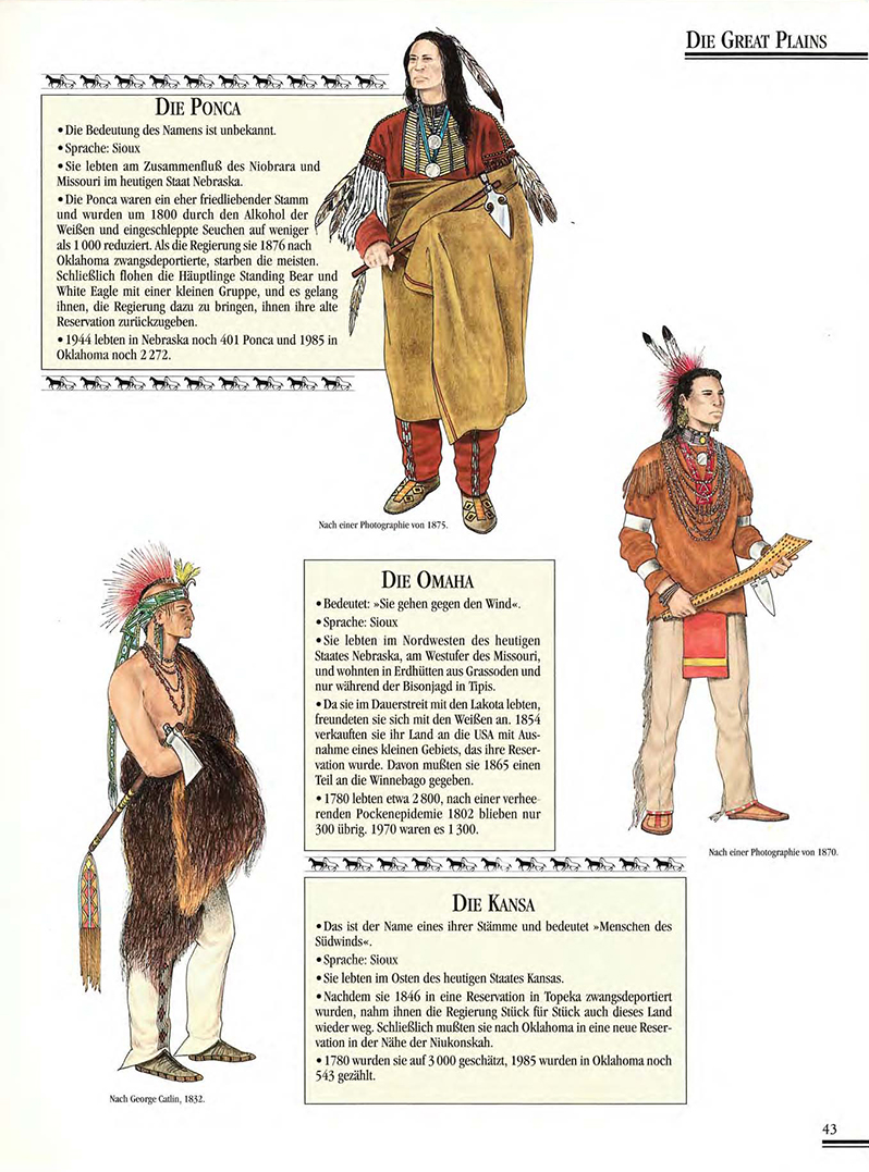 Atlas Der Indianer Nordamerikas, ilustrace: Gilbert Legay