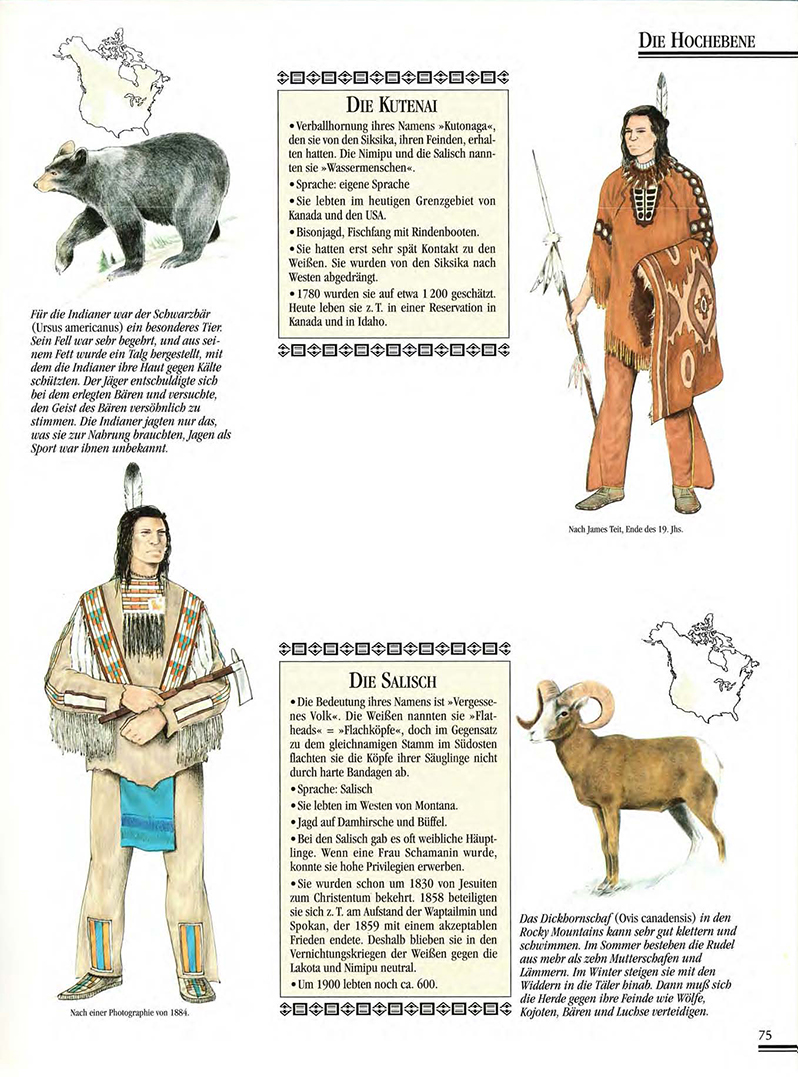 Atlas Der Indianer Nordamerikas, ilustrace: Gilbert Legay