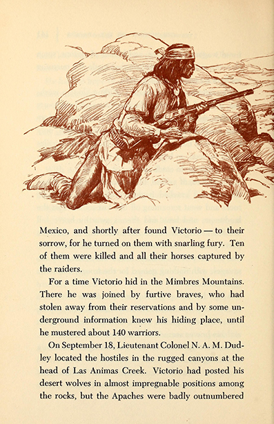 Indian wars and warriors, by Paul Iselin Wellman, ilustrace: Lorence Bjorklund<