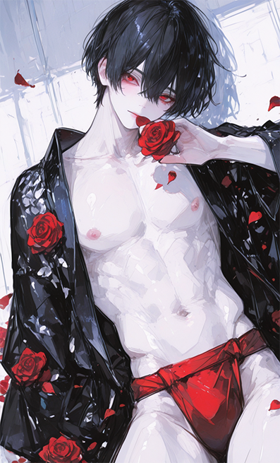 Red thong loincloth aka red rokushaku