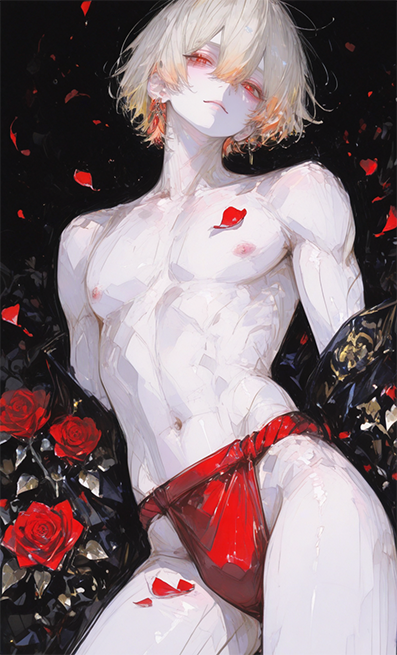 Red thong loincloth aka red rokushaku