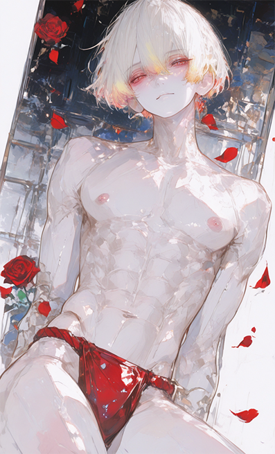 Red thong loincloth aka red rokushaku