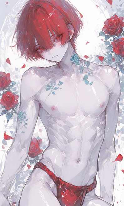 Red thong loincloth aka red rokushaku