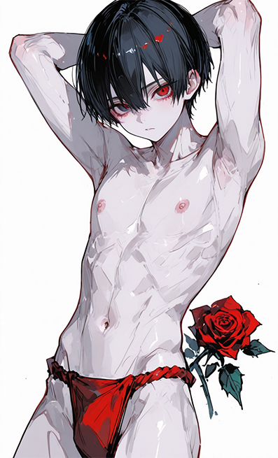 Red thong loincloth aka red rokushaku