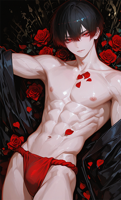 Red thong loincloth aka red rokushaku
