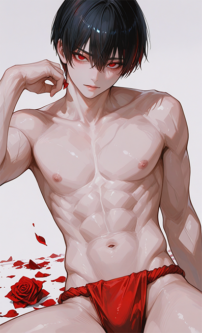 Red thong loincloth aka red rokushaku