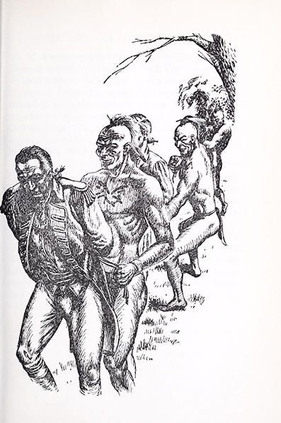 The last of the Mohicans: a narrative of 1757 ~ James Fenimore Cooper - illustrated by Thomas Fraumeni ~   Paris : Baudry's European Library ~ 1947
