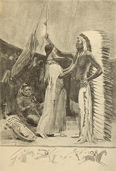 Indian boys and girls, by Alice Calhoun Haines, illustrated by Edwin Willard Deming, Frederic A. Stokes Company -  New York - 1906 