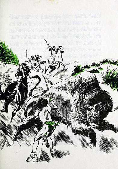Black Hawk, young Sauk warrior, Kathryn Cleven Sisson, illustration by Gray Morrow